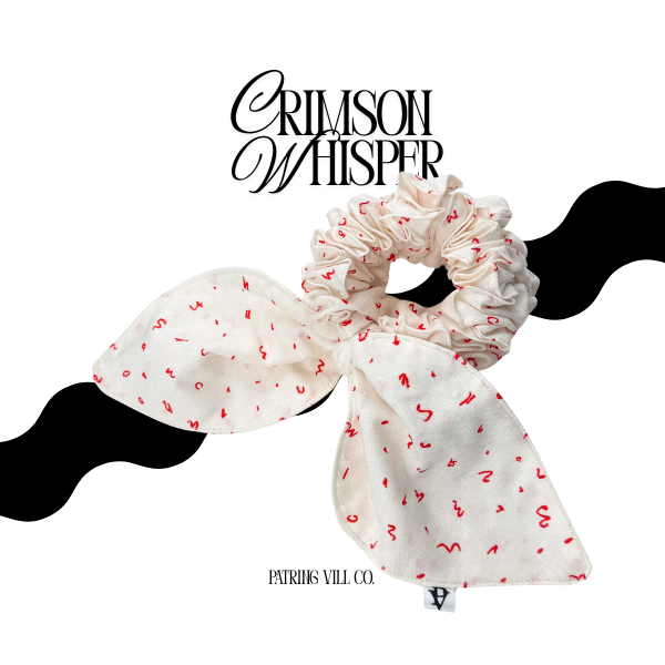The Crimson Whisper Scrunchie