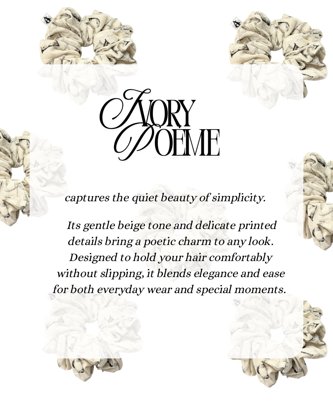 The Ivory Poème Scrunchie - Image 3
