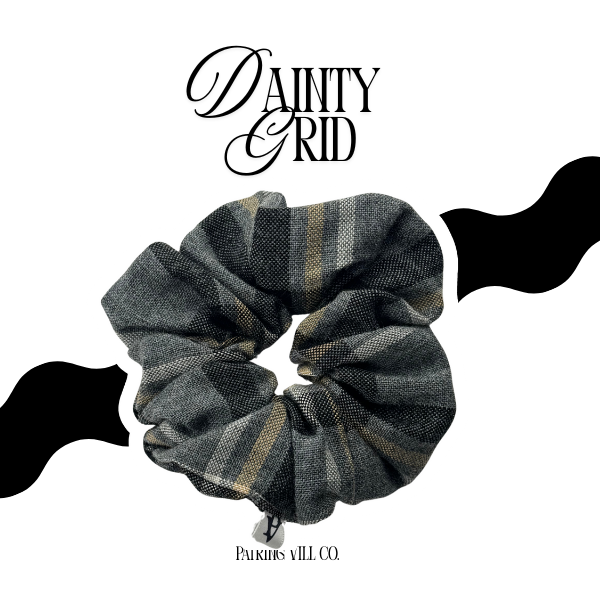 The Dainty Grid Scrunchie