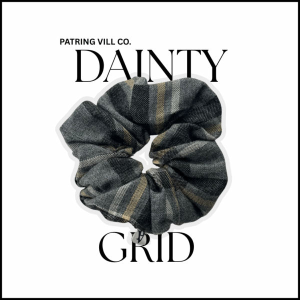 The Dainty Grid Scrunchie