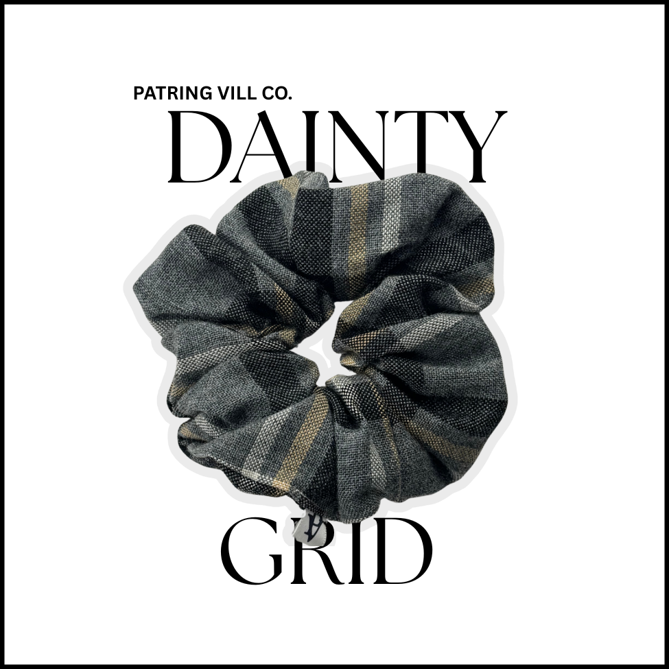 The Dainty Grid Scrunchie