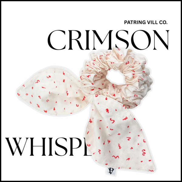 The Crimson Whisper Scrunchie