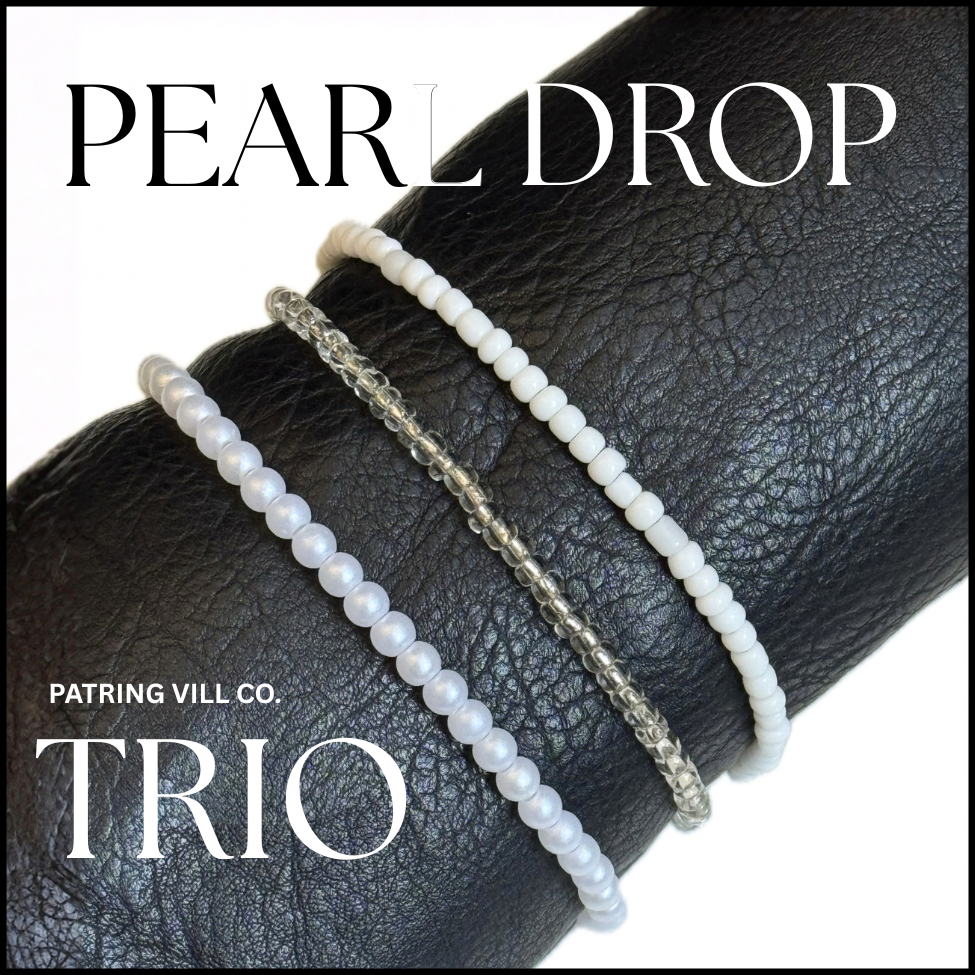 Pearl Drop Trio Bracelets